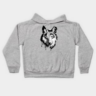 wolf graffiti Kids Hoodie